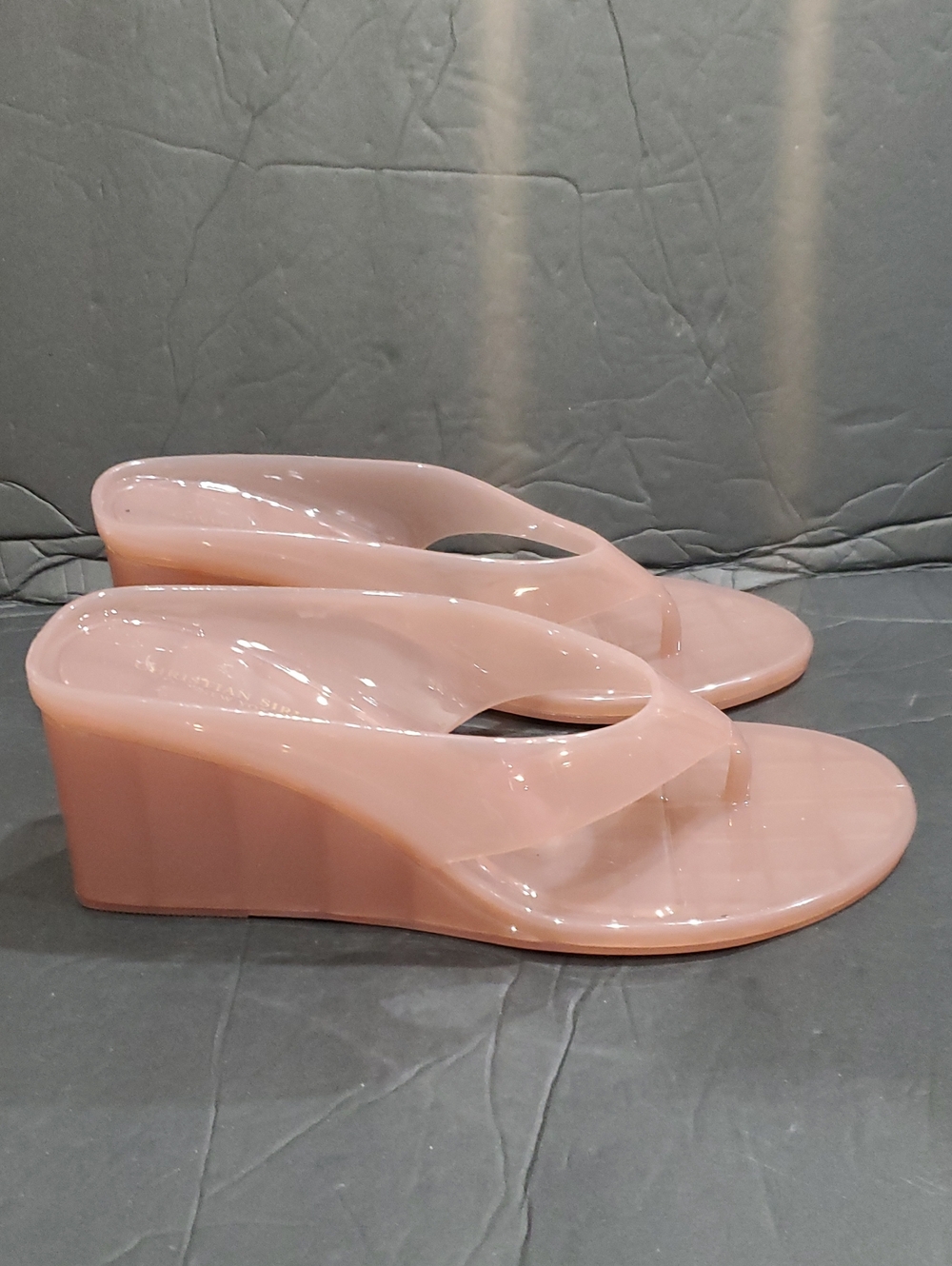 Christian Siriano Ariel pink mauve thong Wedge Jelly Sandals size 10 BRAND NEW - Picture 6 of 8